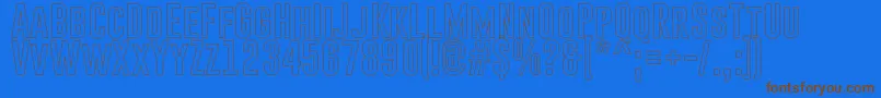 GoboldHollow Font – Brown Fonts on Blue Background