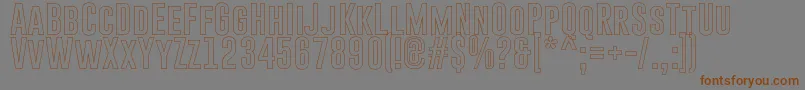 GoboldHollow Font – Brown Fonts on Gray Background