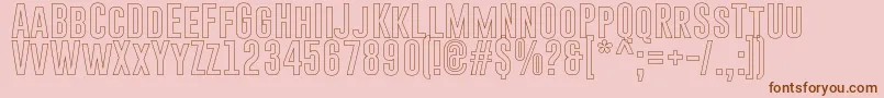 GoboldHollow Font – Brown Fonts on Pink Background