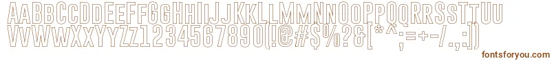 GoboldHollow Font – Brown Fonts on White Background