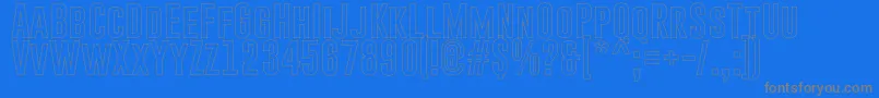 GoboldHollow Font – Gray Fonts on Blue Background