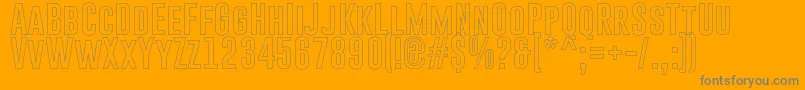 GoboldHollow-Schriftart – Graue Schriften auf orangefarbenem Hintergrund