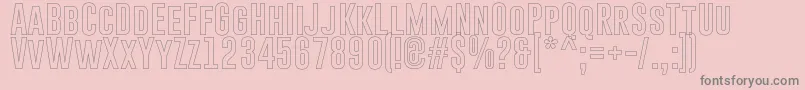 GoboldHollow Font – Gray Fonts on Pink Background