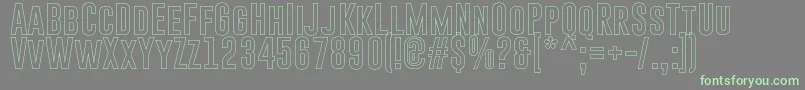 GoboldHollow Font – Green Fonts on Gray Background