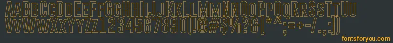 GoboldHollow Font – Orange Fonts on Black Background