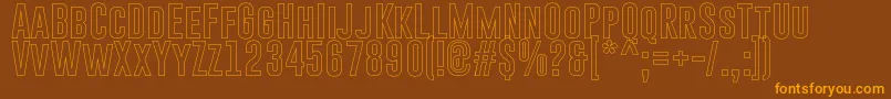 GoboldHollow-Schriftart – Orangefarbene Schriften auf braunem Hintergrund