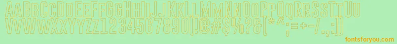 GoboldHollow Font – Orange Fonts on Green Background