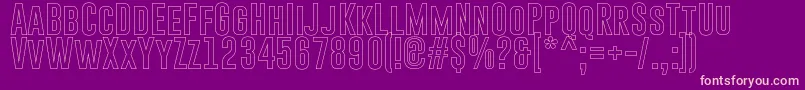 GoboldHollow Font – Pink Fonts on Purple Background