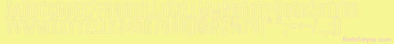 GoboldHollow Font – Pink Fonts on Yellow Background