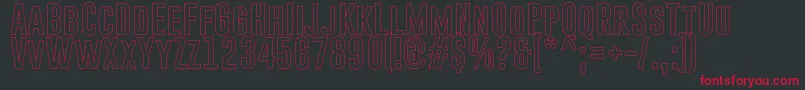 GoboldHollow Font – Red Fonts on Black Background