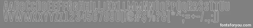 GoboldHollow Font – White Fonts on Gray Background