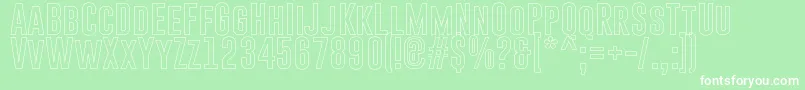 GoboldHollow Font – White Fonts on Green Background