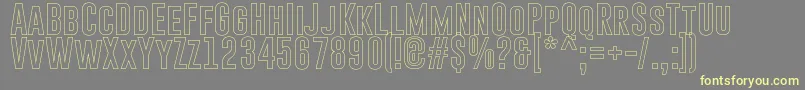 GoboldHollow Font – Yellow Fonts on Gray Background