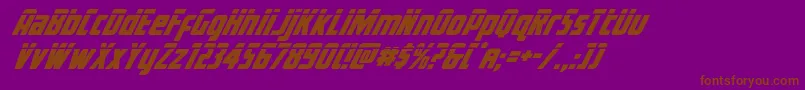 Шрифт Voyagefantlaser – коричневые шрифты на фиолетовом фоне