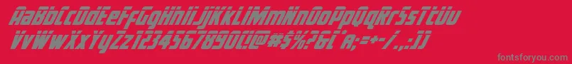 フォントVoyagefantlaser – 赤い背景に灰色の文字