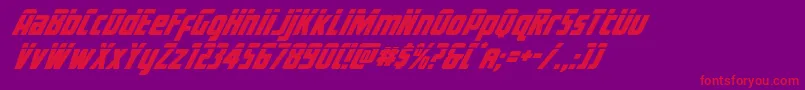 Voyagefantlaser-fontti – punaiset fontit violetilla taustalla