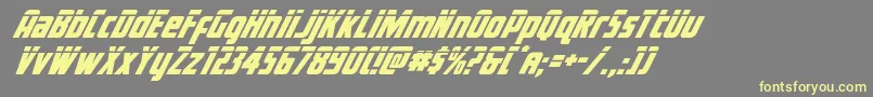 Voyagefantlaser Font – Yellow Fonts on Gray Background