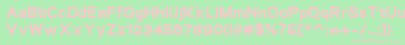 VitroHeavy Font – Pink Fonts on Green Background