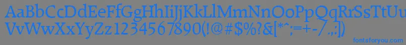 RaleighserialRegular Font – Blue Fonts on Gray Background