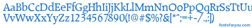 RaleighserialRegular Font – Blue Fonts on White Background