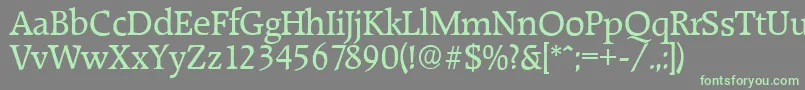 RaleighserialRegular Font – Green Fonts on Gray Background