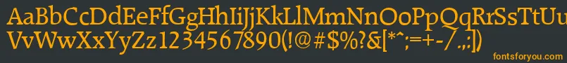 RaleighserialRegular Font – Orange Fonts on Black Background