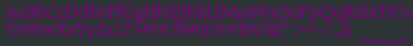 RaleighserialRegular Font – Purple Fonts on Black Background