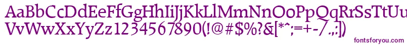 RaleighserialRegular Font – Purple Fonts on White Background