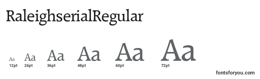 Размеры шрифта RaleighserialRegular