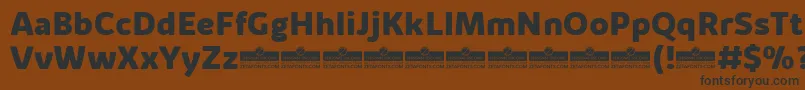 KabrioAlternateExtraboldTrial Font – Black Fonts on Brown Background