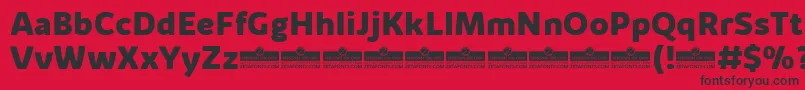 KabrioAlternateExtraboldTrial Font – Black Fonts on Red Background