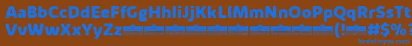 More about KabrioAlternateExtraboldTrial Font KabrioAlternateExtraboldTrial Font – Blue Fonts on Brown Background