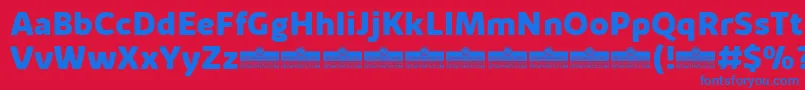 KabrioAlternateExtraboldTrial Font – Blue Fonts on Red Background