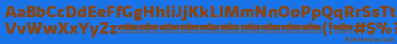 fuente KabrioAlternateExtraboldTrial – Fuentes Marrones Sobre Fondo Azul