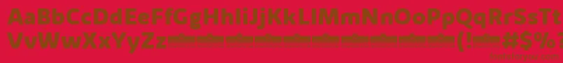 Шрифт KabrioAlternateExtraboldTrial – коричневые шрифты на красном фоне