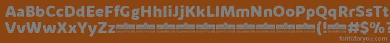 KabrioAlternateExtraboldTrial Font – Gray Fonts on Brown Background