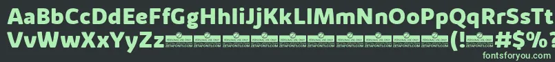 KabrioAlternateExtraboldTrial Font – Green Fonts on Black Background