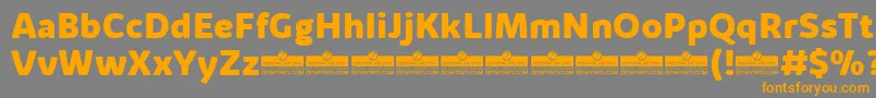 KabrioAlternateExtraboldTrial Font – Orange Fonts on Gray Background