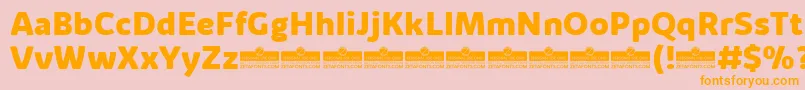 KabrioAlternateExtraboldTrial Font – Orange Fonts on Pink Background