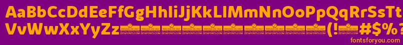 KabrioAlternateExtraboldTrial Font – Orange Fonts on Purple Background