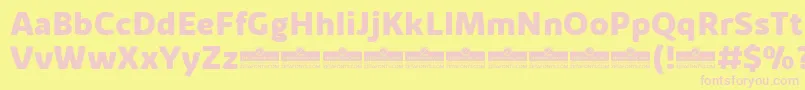 fuente KabrioAlternateExtraboldTrial – Fuentes Rosadas Sobre Fondo Amarillo