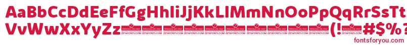 KabrioAlternateExtraboldTrial Font – Red Fonts on White Background