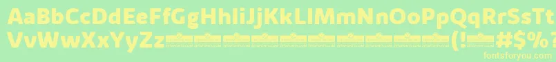 KabrioAlternateExtraboldTrial Font – Yellow Fonts on Green Background