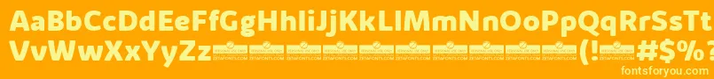 KabrioAlternateExtraboldTrial Font – Yellow Fonts on Orange Background
