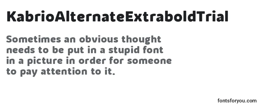 KabrioAlternateExtraboldTrial Font