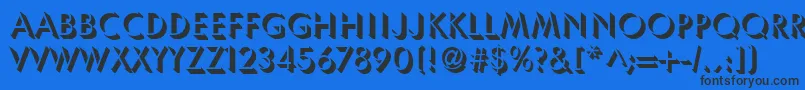 Шрифт UsambaraRegular – чёрные шрифты на синем фоне
