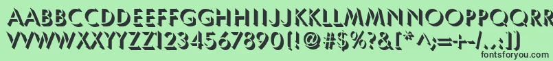 フォントUsambaraRegular – 緑の背景に黒い文字