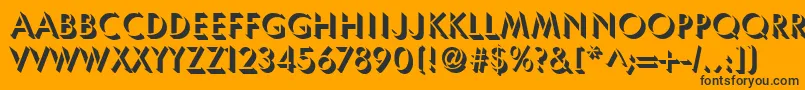 UsambaraRegular-fontti – mustat fontit oranssilla taustalla