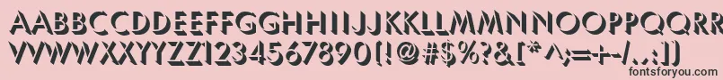 フォントUsambaraRegular – ピンクの背景に黒い文字