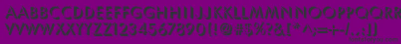 フォントUsambaraRegular – 紫の背景に黒い文字